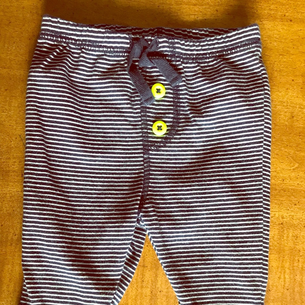 Navy blue striped joggers